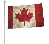 Drapeau rétro du Canada pour l'extérieur 6,1 x 0,9 m, drapeau de jardin saisonnier double face avec œillets, drapeau d'extérieur pour décoration de maison, toile de fond pour photo