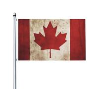 Drapeau rétro du Canada pour l'extérieur 9,1 x 1,5 m, drapeau de jardin saisonnier double face, bannière de vacances avec œillets, drapeau d'extérieur pour décoration de maison, toile de fond pour