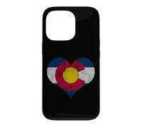 Drapeau rétro du Colorado en Forme de cœur Coque pour iPhone 13 Pro