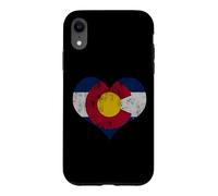 Drapeau rétro du Colorado en Forme de cœur Coque pour iPhone XR