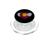Drapeau rétro du Colorado en Forme de cœur PopSockets PopGrip pour MagSafe