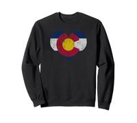 Drapeau rétro du Colorado en Forme de cœur Sweatshirt