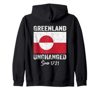 Drapeau rétro du Groenland Vintage - Inchangé Depuis 1721 Sweat à Capuche