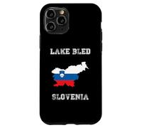 Drapeau rétro du lac Bled Slovénie Coque pour iPhone 11 Pro