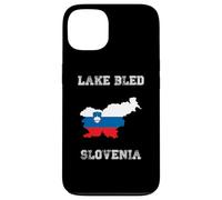 Drapeau rétro du lac Bled Slovénie Coque pour iPhone 13