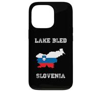 Drapeau rétro du lac Bled Slovénie Coque pour iPhone 13 Pro