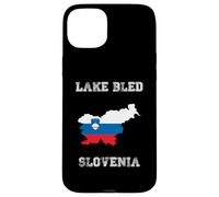 Drapeau rétro du lac Bled Slovénie Coque pour iPhone 15 Plus