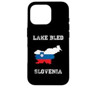 Drapeau rétro du lac Bled Slovénie Coque pour iPhone 16 Pro
