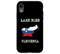 Drapeau rétro du lac Bled Slovénie Coque pour iPhone XR