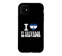 Drapeau rétro en Forme de cœur avec Inscription « I Love EL Salvador » Coque pour iPhone 11