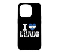 Drapeau rétro en Forme de cœur avec Inscription « I Love EL Salvador » Coque pour iPhone 15 Pro