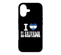 Drapeau rétro en Forme de cœur avec Inscription « I Love EL Salvador » Coque pour iPhone 17