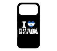 Drapeau rétro en Forme de cœur avec Inscription « I Love EL Salvador » Coque pour iPhone 17 Pro Max