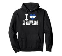 Drapeau rétro en Forme de cœur avec Inscription « I Love EL Salvador » Sweat à Capuche