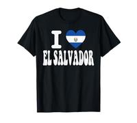 Drapeau rétro en Forme de cœur avec Inscription « I Love EL Salvador » T-Shirt