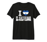 Drapeau rétro en Forme de cœur avec Inscription « I Love EL Salvador » T-Shirt Haut de Gamme