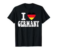 Drapeau rétro en Forme de cœur avec Inscription « I Love Germany » T-Shirt