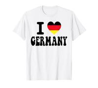 Drapeau rétro en Forme de cœur avec Inscription « I Love Germany » T-Shirt