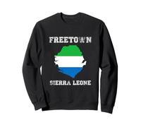 Drapeau rétro Freetown Sierra Leone Vieilli Sweatshirt