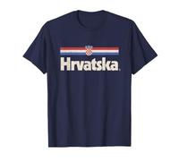 Drapeau rétro Hrvatska Croatie Bleu Croate T-Shirt