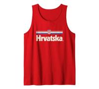 Drapeau rétro Hrvatska Croatie Rouge Croate Débardeur