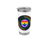 Drapeau rétro LGBT années 80 et 90 Gobelet isotherme en acier inoxydable double paroi