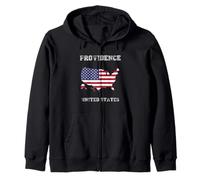 Drapeau rétro Providence États-Unis Vieilli Sweat à Capuche