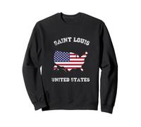 Drapeau rétro Saint Louis États-Unis Vieilli Sweatshirt