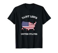 Drapeau rétro Saint Louis États-Unis Vieilli T-Shirt