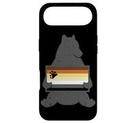 Drapeau rétro Vintage Ours Assis Tenant la fraternité Coque pour iPhone Air