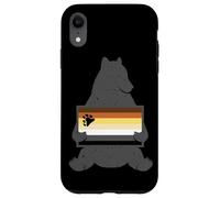 Drapeau rétro Vintage Ours Assis Tenant la fraternité Coque pour iPhone XR