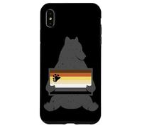 Drapeau rétro Vintage Ours Assis Tenant la fraternité Coque pour iPhone XS Max
