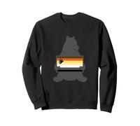 Drapeau rétro Vintage Ours Assis Tenant la fraternité Sweatshirt
