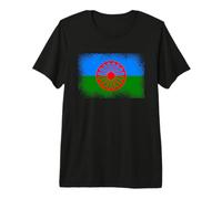 Drapeau Romani Drapeau Gitan T-Shirt Haut de Gamme
