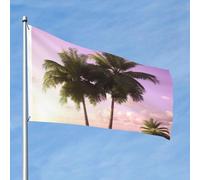 Drapeau rose arbre tropical 61 x 91 cm double face ne se décolore pas Drapeau de jardin avec bannière extérieure en laiton Décoration pour cour, porche, pelouse
