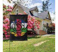 Drapeau rose d'Afrique centrale double face 28 x 40 pouces, décoration extérieure pour jardin
