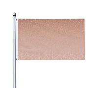 Drapeau rose pâle doré 0,9 x 1,5 m, drapeaux de jardin double face avec œillets en laiton, bannière de vœux qui ne se décolore pas, décoration d'intérieur ou d'extérieur