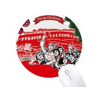 drapeau rouge casquette mao tsé toung anthologie tapis de souris en caoutchouc de sapin de noël