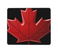 Drapeau Rouge du Canada Et Feuille D'Érable Tapis De Souris Petit Mouse Pad Lavable Tapis De Souris Gaming pour Travail Bureau Jeu 25X30Cm