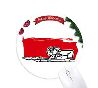 drapeau rouge homme femme pen illustration tapis de souris en caoutchouc de sapin de noël