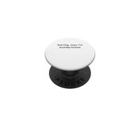 Drapeau Rouge... Inscription « I'm Brutally Honest Funny Office Desk Slang » PopSockets PopGrip Adhésif