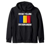 Drapeau roumain « I'm Not Yelling » Sweat à Capuche