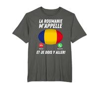 Drapeau Roumanie Appelle Et Je Dois Partir Roumanie T-Shirt