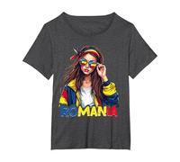 Drapeau Roumanie Femme Lunettes De Soleil Fille Roumanie T-Shirt, Femme Grandes Tailles, Chiné Foncé, 1X