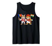 Drapeau Roumanie Inde Racines roumaines Fier héritage Indien Débardeur