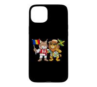 Drapeau Roumanie Jamaïque Racines roumaines Fier jamaïcain Coque pour iPhone 15 Plus