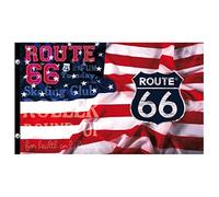 SUD TRADING Drapeau Route 66 en polyester 92 x 150 cm