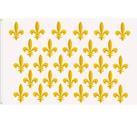 DRAPEAU ROYAL DE FRANCE BOURBON S XVIII. QUALITÉ SATIN PREMIUM. DIMENSION 150X90 Grande taille