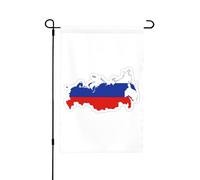 Drapeau russe 30,5 x 45,7 cm - Drapeau de jardin imprimé pour l'extérieur - Parfait pour la Saint-Valentin et le printemps