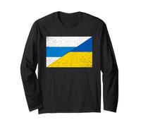 Drapeau Russe Anti-Guerre ukrainien - Filet de Drapeau de l'Ukraine Manche Longue